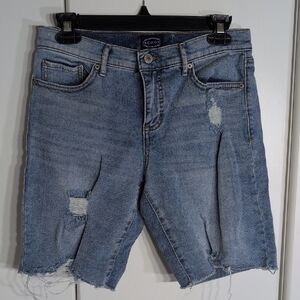 Scoop Blue Distressed Jean Shorts Size 4